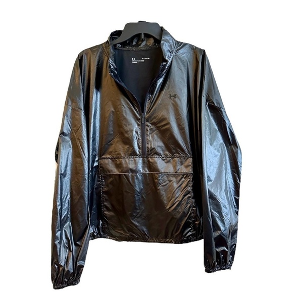 UNDER ARMOUR, NWOT, WOMENS, BLACK, WATER REPELLENT PULLOVER. LOOSE FIT. SIZE XL - Picture 2 of 10